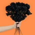 thumbnail image 4 of 10 Pcs Fake Roses Artificial Flowers with Long Stems, 15'' Black Faux Silk Roses Bouquet for Floral Arrangement Wedding Centerpiece Party Home HalloweenDecorations, 4 of 5