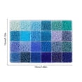 thumbnail image 3 of 5200pcs 24 Color Plastic Seed Beads for Jewelry Making, 3mm Small Beads for DIY Projects （Blue）, 3 of 6