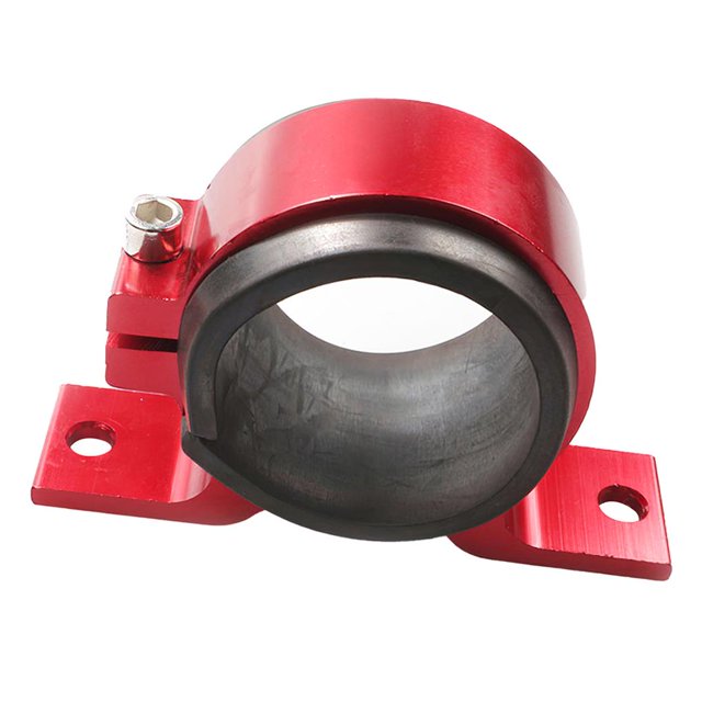 Soporte De Bomba De Combustible De 58Mm/2,28 Pulgadas Soporte De Montaje De Bomba De Combustible De Coche De Aleación De Aluminio Soporte De Abrazadera De Filtro De Coche Rojo Para Vehículo De Eigraketly VI005803-00