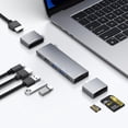thumbnail image 1 of Hub USB C 8 en 2 para MacBook Pro MacBook Air iPad Dell Lenovo HP con 2 HDMI 4K 60Hz Lector de Tarje, 1 of 13