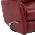 thumbnail image 3 of Pemberly Row Transitional Leather Manual Swivel Glider Recliner in Red, 3 of 6