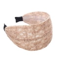 thumbnail image 3 of Wide Lace Headbands,Non Slip Wide Hard Headband Hollow Head Bands Widely Hairband for Women Summer Beach Party Holiday Hair Accessories QURATI Beige One Size, 3 of 4