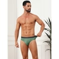 thumbnail image 2 of DARING DIVA Men's Solid Elastic Waist Smooth Soft Breathable Sports Underwear 30 Green, 2 of 6