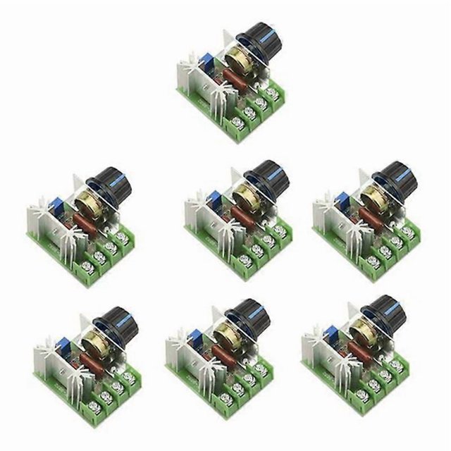 7PCS 25A AC 220V 2000W SCR High Power Electronic Voltage Regulator Module Adjustable Motor Speed Con