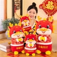 thumbnail image 5 of 2024 New Year Chinese Zodiac Dragon Plush Toy Cute Stuffed Red Dragon Mascot Plushies Doll Soft Pillow for Kids New Years Decor, 5 of 8