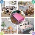 thumbnail image 4 of Pink Gradient Leopard Print Rectangle Tablecloth 60"x84",Waterproof Polyester Rectangle Table Cloth, Wipeable Spillproof Polyester Tablecloth for Dining, Camping, Indoor and Outdoor, 4 of 5