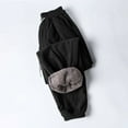 thumbnail image 4 of JGGSPWM Womens Sweatpants Fleece Sherpa Lined Sweatpants with Pocket Thermal Leggings Winter Warm Sherpa Lined Joggers Black XL, 4 of 9