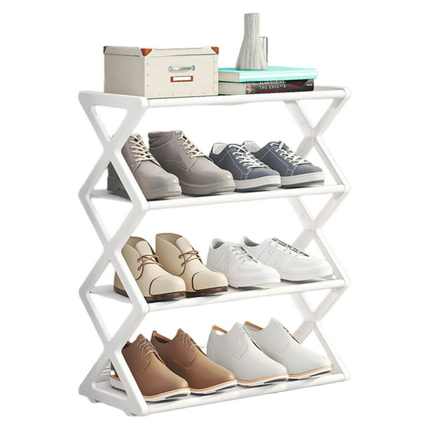 Zapatero desmontable de 4 niveles, estructura estable, para armario, entrada, dormitorio, organizador de zapatos, zapatero independiente