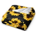 thumbnail image 2 of Sunflower Pattern Throw Blanket Soft Lightweight Cozy Premium Flannel Warm Bed Blanket for Bedroom Living Couch All Seasons 60"X50", 2 of 6
