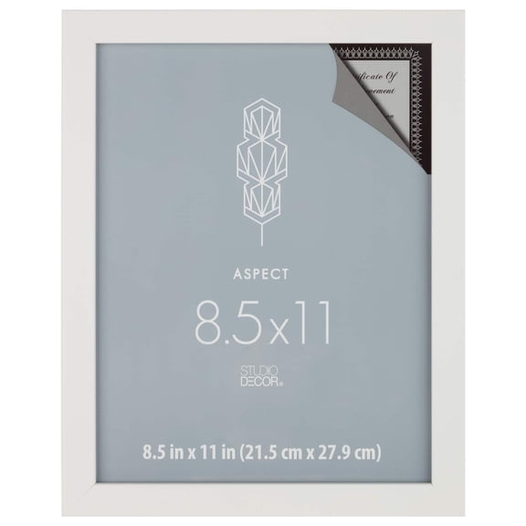 Studio Decor White Narrow 8.5" x 11" Frame, Aspect, 12 Pack