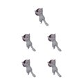 thumbnail image 2 of Destyer Support de Cellulaire Chat Mignon 1/2/3/5 Tablettes Bureau Voiture Support Universel Gris 5 Pcs, 2 of 6