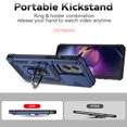 thumbnail image 6 of Motorola Moto G Stylus 5G 2024 Case,Dteck Shockproof Rubber Rugged Case Hybrid Hard Ring Holder Kickstand Slide Camera Lens Protector Cover for Moto G Stylus 5G 2024, Blue, 6 of 9