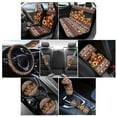 thumbnail image 2 of Renewold American Tribal Highland Cow Sunflower Car Seat Cover Full Set 12 PCS with Steering Wheel Cover Seat Belt Covers Armrest Pad Coasters Handbrake Gear Shift Knob Cover Set Car Decoration, 2 of 7