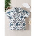 thumbnail image 2 of Coduop Toddler Baby Kids Boys Summer Shirts Short Sleeve Print Button Down Tops 1-6 Years, 2 of 9