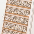 thumbnail image 5 of LOKHOM 15 Pack 8"x30" Abstract Stair Treads for Wooden Steps Indoor Non Slip Stair Carpet for Kids Elders and Pets, Brown, 5 of 8