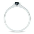 thumbnail image 3 of SZUL Women's 1/4 Carat Half Bezel Black Diamond Solitaire Ring in 10K White Gold, 3 of 5