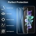 thumbnail image 3 of [2 Sets] Dteck Galaxy Z Flip 3 5G Screen Protector,Front/Back Flexible Film Transparent Soft Hydrogel Screen Protector (Not Glass) Full Coverage Anti-Scratch for Samsung Galaxy Z Flip 3, 3 of 6