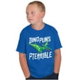 thumbnail image 5 of Funny Dino Puns Are Pterrible Joke Crewneck T Shirts Boy Girl Teen Brisco Brands L, 5 of 6