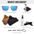 thumbnail image 2 of Ray-Ban RB3737 CHROMANCE POLARIZED Rectangle Shaped Sunglasses for Men & Women - Includes Official Rayban Eyewear Kit - Ideal Formal & Casual Wear Sunglasses - Green & Blue Lens, 2 of 7