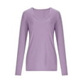 thumbnail image 5 of Women Long Sleeve Shirts Ribbed Knit Tops V Neck Basic T-Shirt Y2K Slim Fitted Blouses Classic Base Layer Fashion Going Out Tops Casual Business Outfits 2026 Spring Summer Tops, 5 of 9