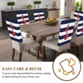 thumbnail image 4 of Nautical Anchor Coastal Navy Blue Stripe Chair Covers Set of 4 Chair Back Covers Stretch Removable Washable Chairs Slipcovers Chair Protector for Dining Room Kitchen Party Decor, 4 of 5
