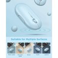 thumbnail image 4 of Bluetooth Mouse - Wireless Dual Mode Mouse (Bluetooth 4.0 + USB), Type C Rechargeable Slim Silent Mice for iPad, Mac, Chromebook, iPhone, Android, Laptop, PC and Computer - Baby Blue, 4 of 7