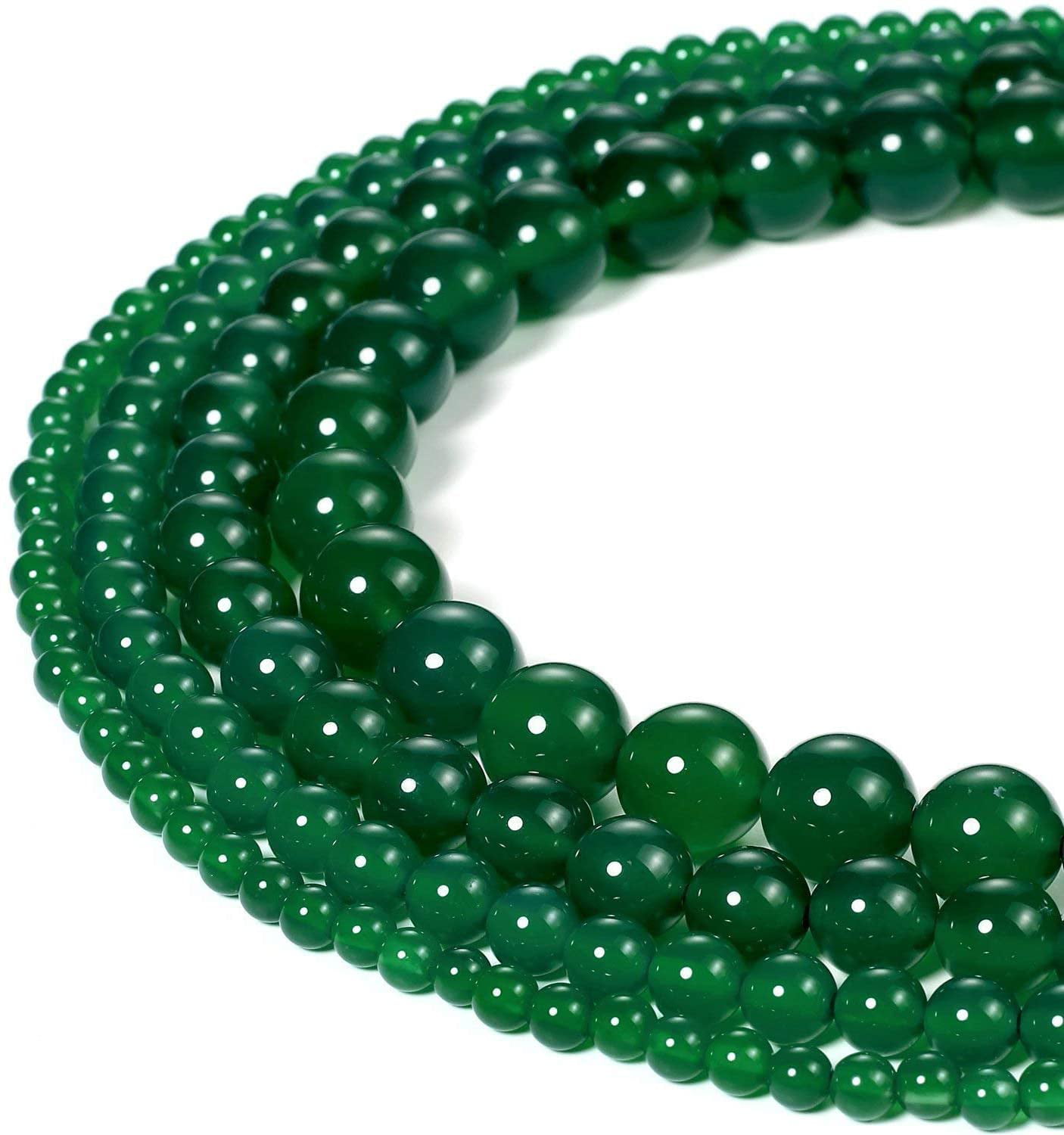 Round Green Yellow Faceted Agate Loose Stone Beads For Jewelry Making Strand 15" 