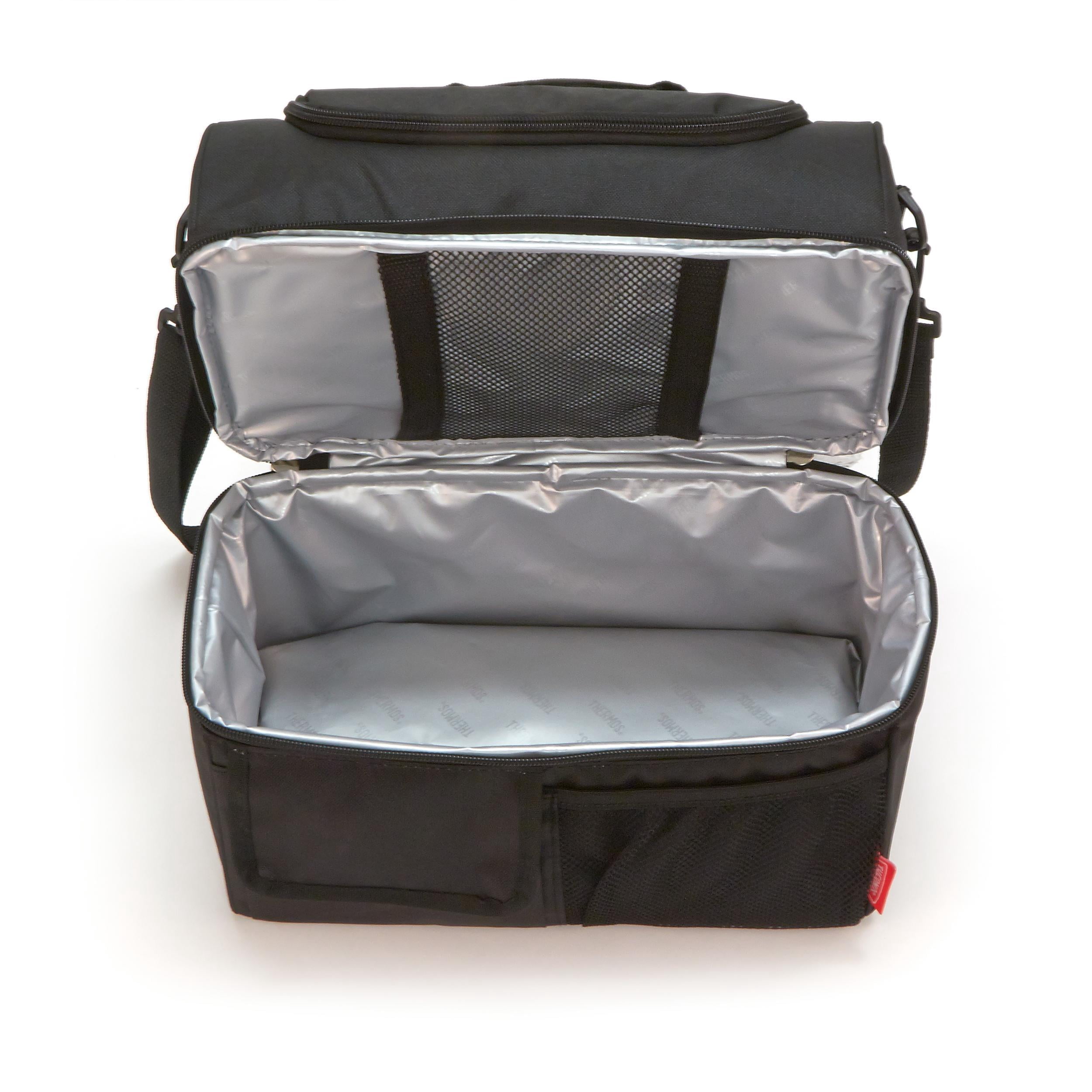 Thermos Insulated Lunch Lugger with Multiple Pockets, Black