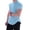 Sky Blue, variant on Men Fitness Short Sleeved Sports T Shirt Stretch Training Clothes Gym Wear Breathable Athletic Tee