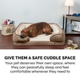 thumbnail image 5 of FurHaven Pet Products Velvet Waves Perfect Comfort Full Support Orthopedic Sofa-Style Pet Bed for Dogs & Cats - Brownstone, Medium, 5 of 14