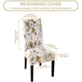 thumbnail image 3 of Chair Covers for Dining Room Set of 4,Printed Chair Covers Washable&Stretchable, Kitchen Chair Slipcovers Protector for Dining Room, Hotel, Ceremony (Beige+Flowers), 3 of 5