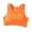 Orange, variant on Koadzawe Women's Seamless Sports Bra, Wireless Pullover Crop Tank Bralette with Wide Straps, Stretch Support for Yoga, Workout, Training, Sleep, Lounge and Daily Wear Black L