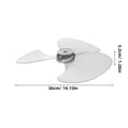 thumbnail image 2 of Minkissy 3Pcs Universal Electric Fan Blade Replacement with Plastic Multi Color Leaves for Household Fans, 2 of 8
