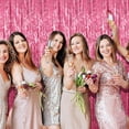 thumbnail image 4 of 10 Pack Foil Curtain Backdrop Pink Metallic Tinsel Foil Fringe Curtains Photo Booth Props for Birthday Wedding Engagement Baby Shower Bachelorette Christmas Holiday Celebration Party, 4 of 13