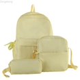 thumbnail image 2 of Zecgelong Striped Backpack 3 Piece Set Large Capacity College Style School Daypack Yellow, 2 of 7