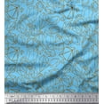thumbnail image 1 of Soimoi Blue Cotton Cambric Fabric Stone & Diamond Geometric Print Sewing Fabric Yard 42 Inch Wide, 1 of 3