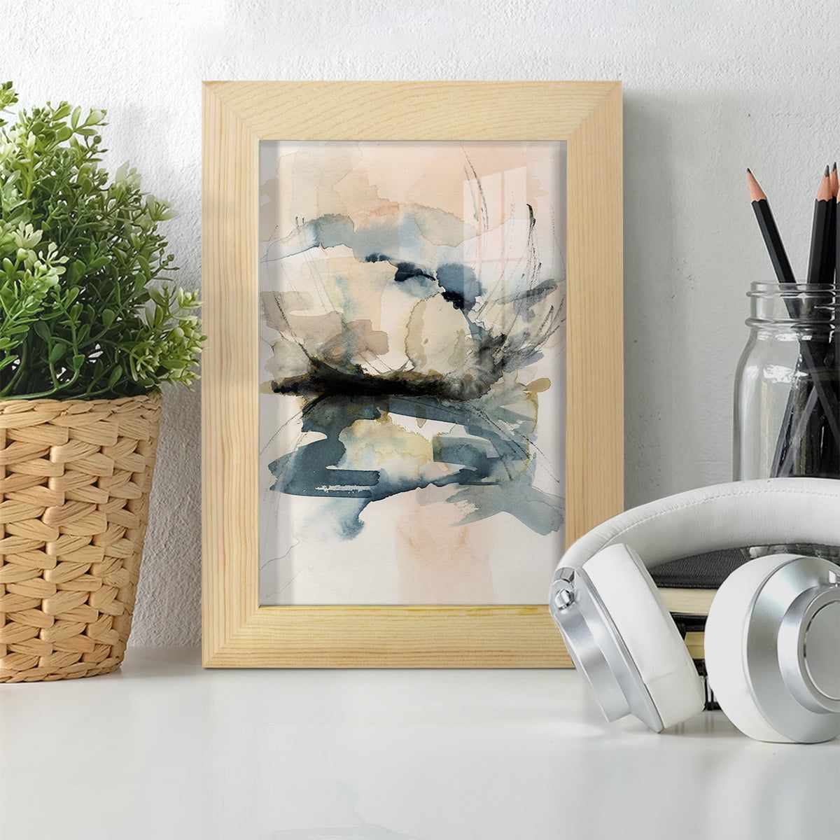Winter Shoal I - Framed Print w/glass - Natural Wood