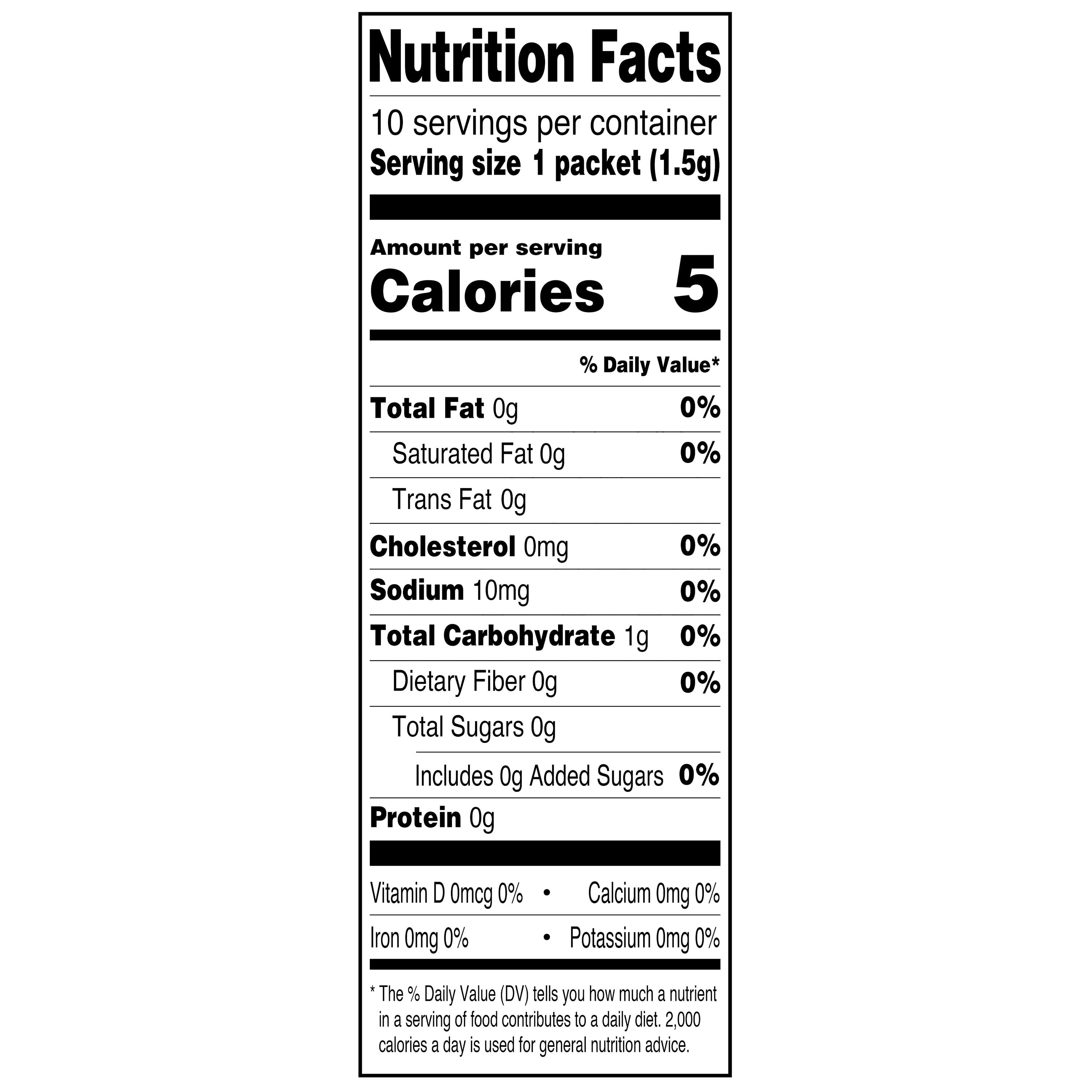 Great Value Sugar-Free Tropical Melon Drink Mix, 0.5 oz, 10 Count
