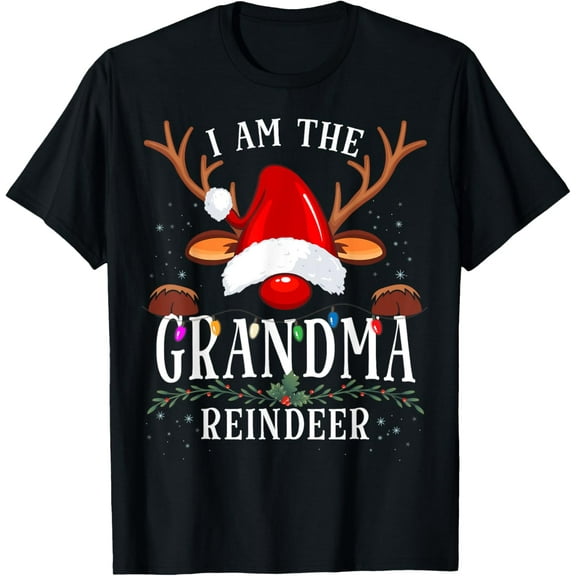 I Am The Grandma Reindeer Christmas Family T-Shirt