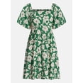 thumbnail image 6 of Time and Tru Women's Airflow Mini Dress with Puff Sleeves, Sizes XS-XXXL, 6 of 6