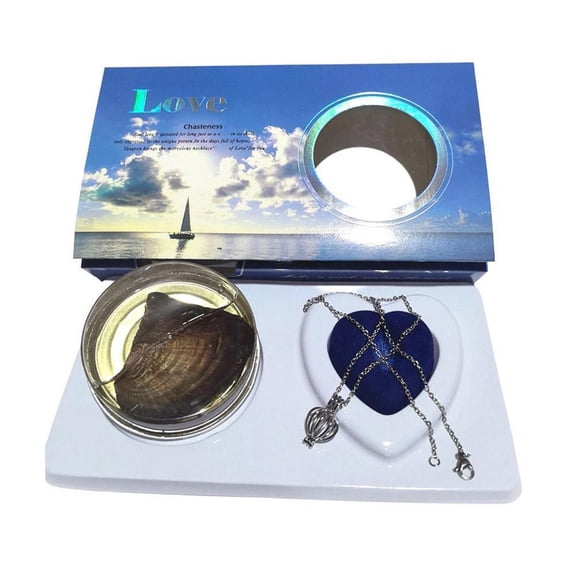 Pearl Necklace Kit, Necklace Making Kit, Pearl in Oyster Set Mysterious Pearl Pendant Elegant Necklace Making Gift, Kit