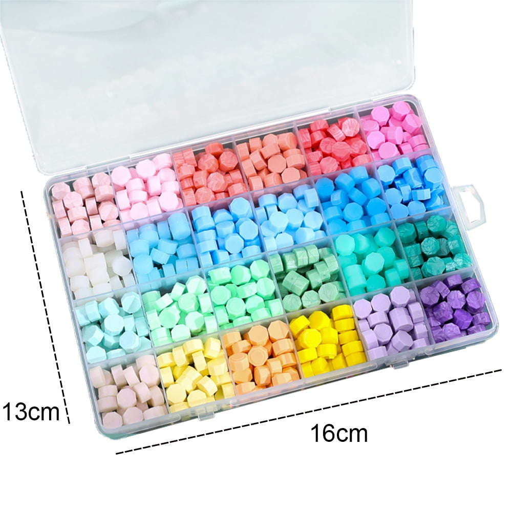 Sukh 800PCS+ Wax Seal Beads - Sealing Wax Beads for Stamp Seals Letter  Sealing Wax Melts Kit for Stamps Melting Wax for Sealing Envelopes Multi  Colors