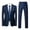 Navy, variant on Iugvhana Suit for Men Slim Fit 2 Button 2 Piece Suits for Business Wedding Party Formal Dress Solid Tuxedo Blazer Jacket Pants Sets Yellow#1 XXL