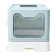 thumbnail image 1 of NEW Collapsible Upgrade Portable Litter Tray with Cat Litter Shovel Top Entry Cat Litter Tray Easy Cleaning Cat Litter Enclosure Foldable Entry Top Tray Drawer Type Enclosed, 1 of 3