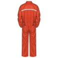 thumbnail image 4 of Zaldita Men's Reflective Stripe Work Overalls One Piece Zipper Jumpsuit Mechanic Workshop Auto Orange L/170, 4 of 7