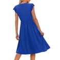 thumbnail image 5 of Fantaslook Summer Dresses for Women Ruffle Sleeve V Neck Midi Dresses Fashion Casual Flowy Vacation Sundress, 5 of 10