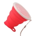 thumbnail image 2 of Toystoory Taza plegable del silicón de categoría alimentaria del gel de silicona para acampar al aire libre y viajar calor a prueba de calor Almacenamiento y organización del hogar Rojo, 2 of 6