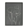thumbnail image 2 of Stupell Industries Blooming Flower Buds Casual Grey Line Doodle Graphic Art White Framed Art Print Wall Art, Design by Elizabeth Medley, 2 of 5