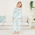thumbnail image 5 of Fluffy Pajamas Set Fuzzy Winter Warm Pj Sets Pullover Tops and Long Pants Pastel Doodle Airplanes X-Small, 5 of 8