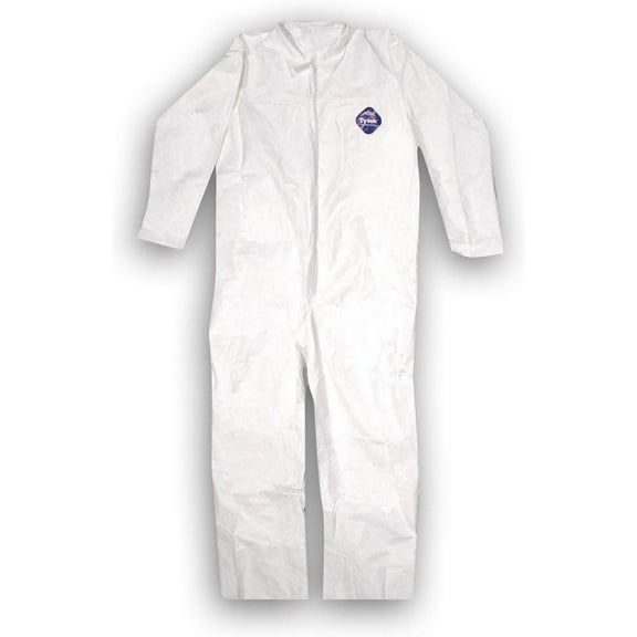 Trimaco Tyvek Heavy-Duty Protective Coveralls, White, Large